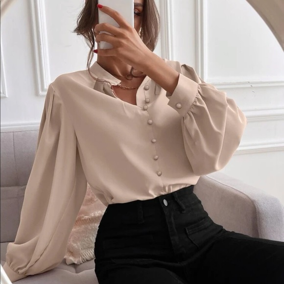 Luxurious satin bishop sleeve blouse - Picture 13 of 15